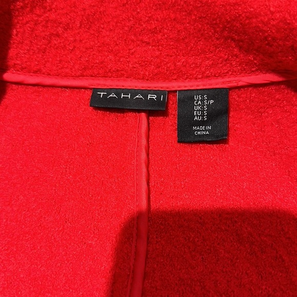 Tahari Red wool moto jacket - Picture 6 of 6